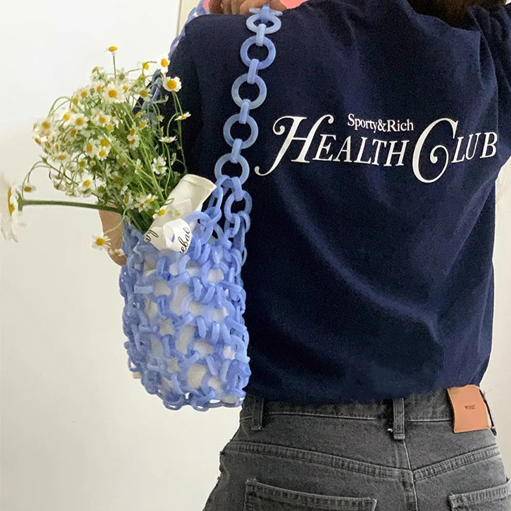 Health Club Letters Printing Vintage Style Women T shirts Short Sleeve Loose Cotton Summer Casual Tees Crewneck Street Shirts